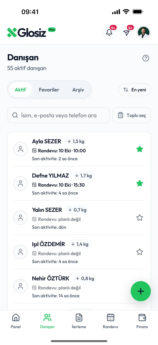 Danışanını davet et