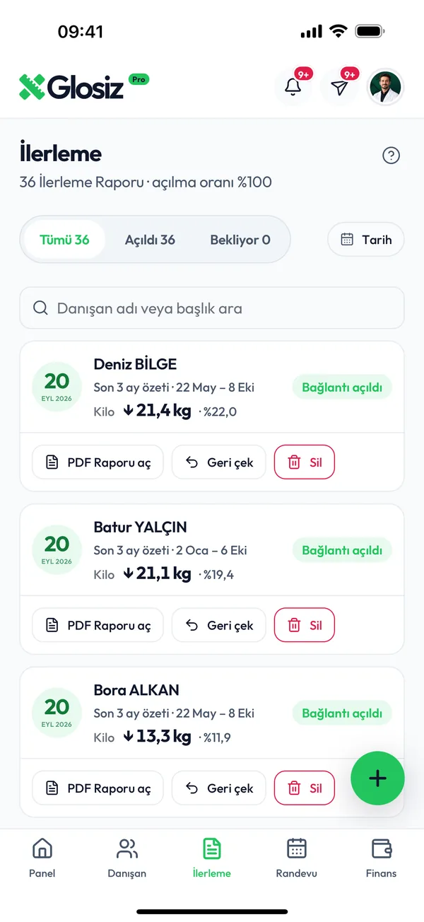 Danışan raporu açtı mı, nasıl anlarım?