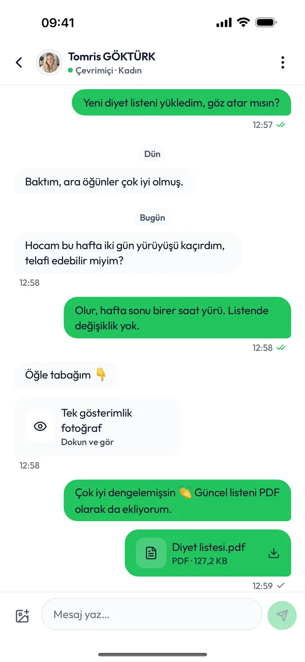 Danışanına gönder